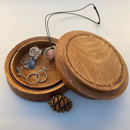 Handmade White Oak Box with Hidden Tensor Ring