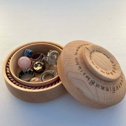 Handmade Maple Box with Hidden Tensor Ring