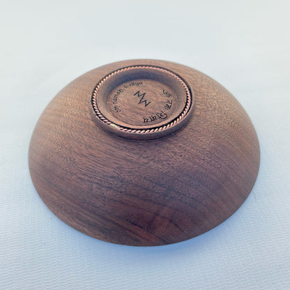 Walnut Hardwood Tensor Ring Communion Bowl (#4)