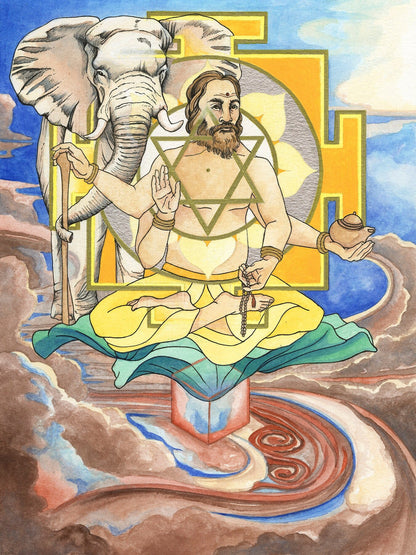 Guru/Brihaspati (Jupiter) | Mantra Oracle Art Print | Om Brihaspataye Namaha