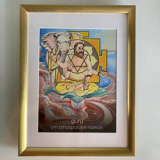 Guru/Brihaspati (Jupiter) | Mantra Oracle Art Print | Om Brihaspataye Namaha