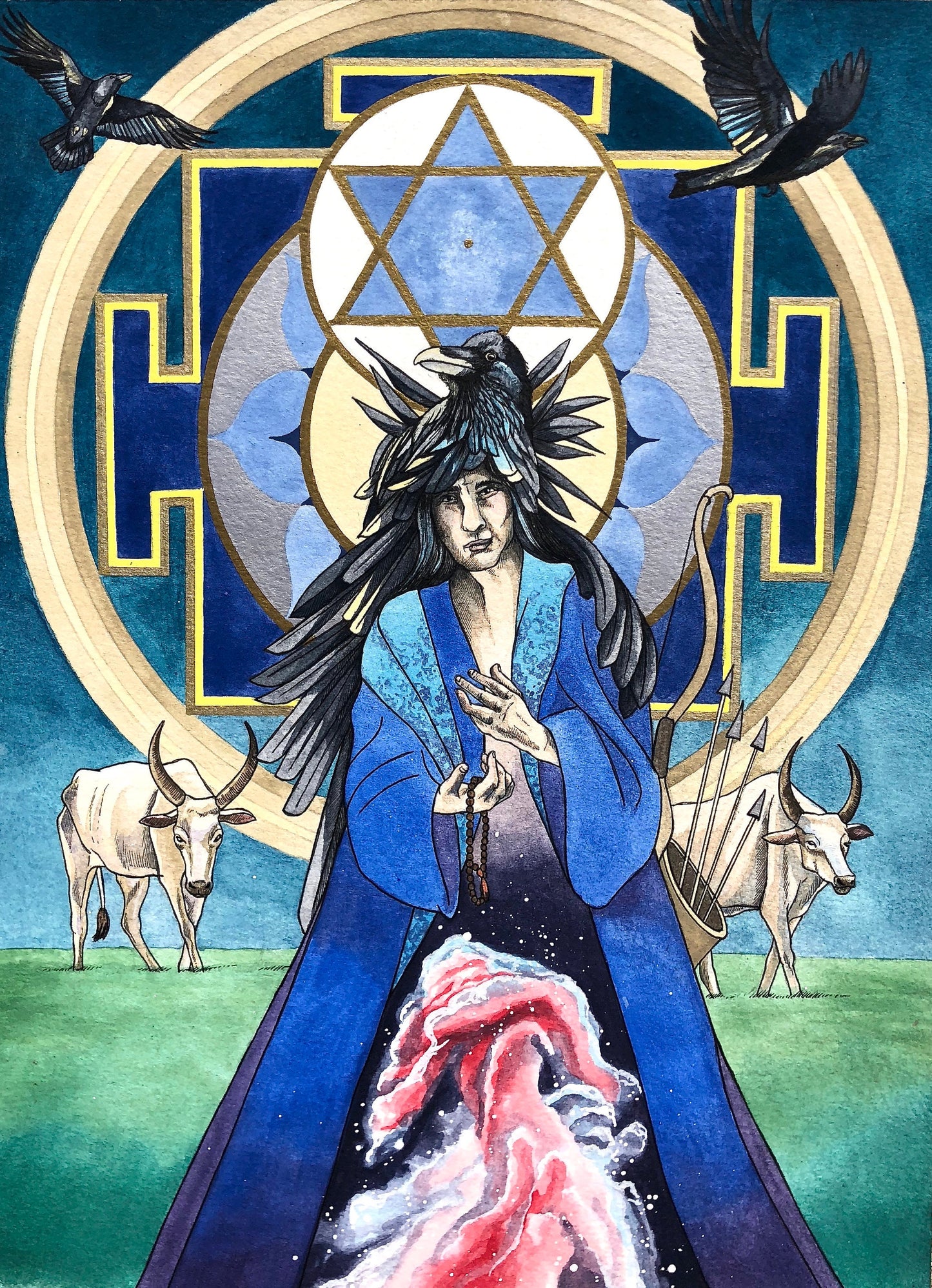 Śani (Saturn) | Mantra Oracle Cards Reprint | Om Śanaye Namaha