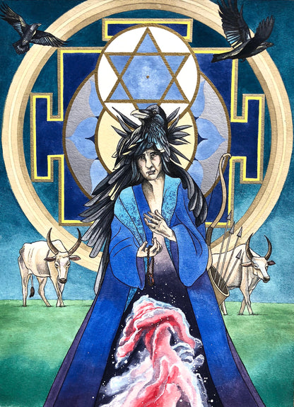 Śani (Saturn) | Mantra Oracle Cards Reprint | Om Śanaye Namaha